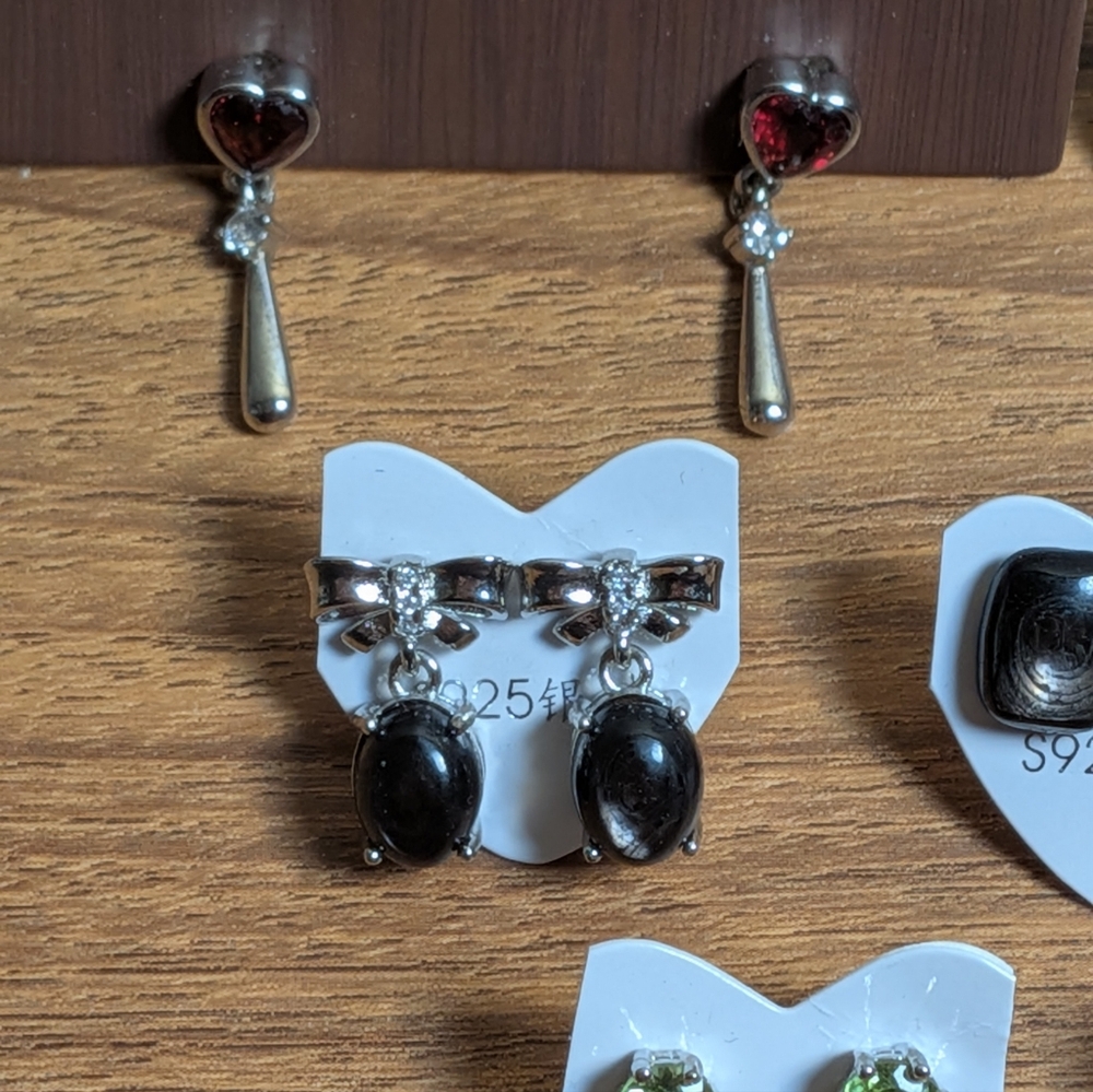 S925 Crystal Earrings (1 Pair, You Pick) - Picture 2 of 5